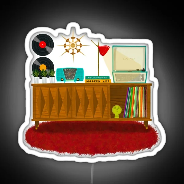 Mid Century Modern Tunes RGB Neon Sign
