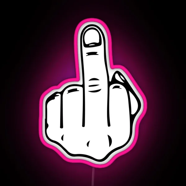 Middle Finger RGB Neon Sign