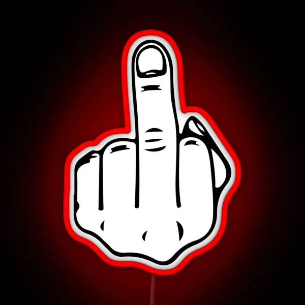 Middle Finger RGB Neon Sign
