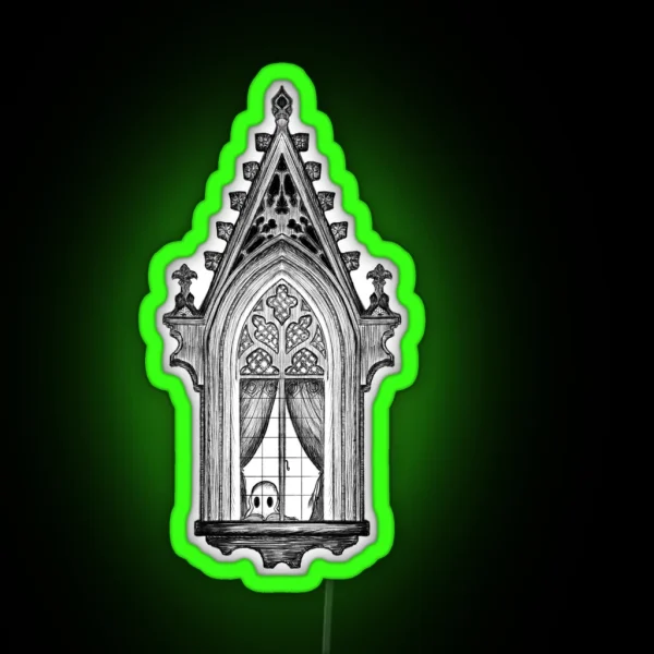 Midnight Reading Ghost RGB Neon Sign