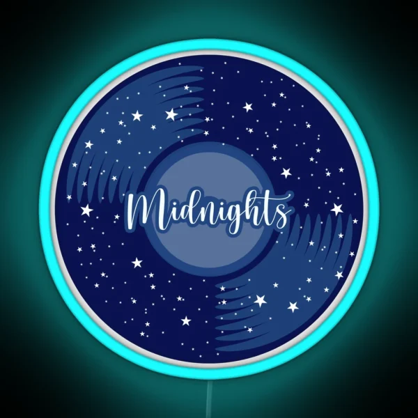 Midnights Inspired Album Vinyl Record RGB Neon Sign