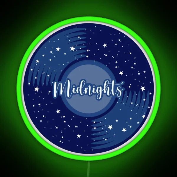 Midnights Inspired Album Vinyl Record RGB Neon Sign