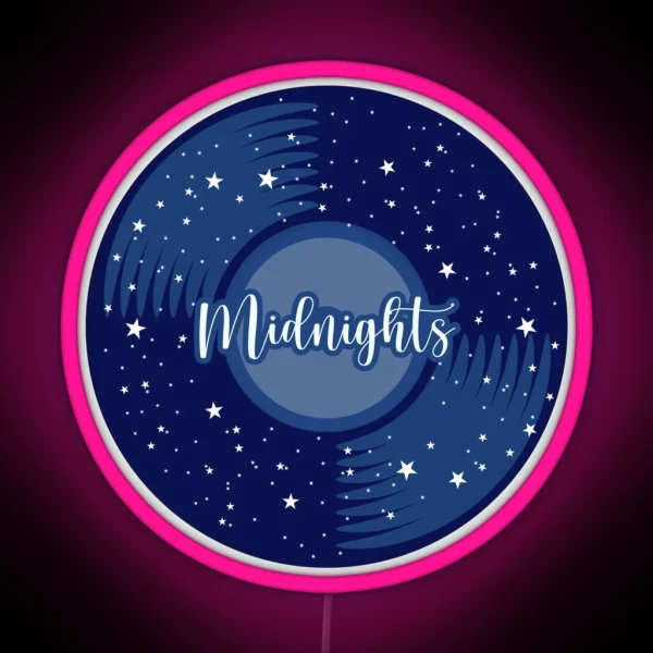 Midnights Inspired Album Vinyl Record RGB Neon Sign