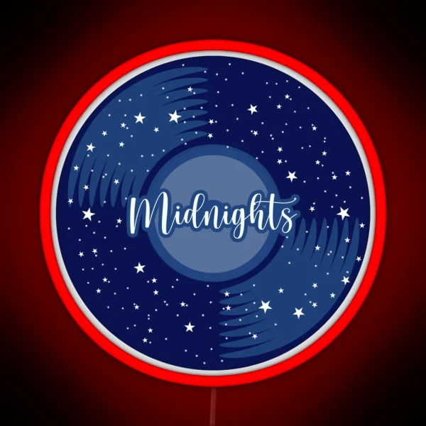 Midnights Inspired Album Vinyl Record RGB Neon Sign