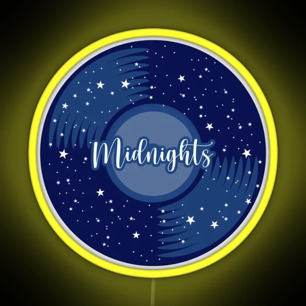 Midnights Inspired Album Vinyl Record RGB Neon Sign