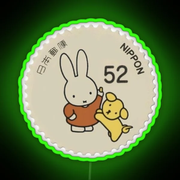 Miffy Stamp RGB Neon Sign