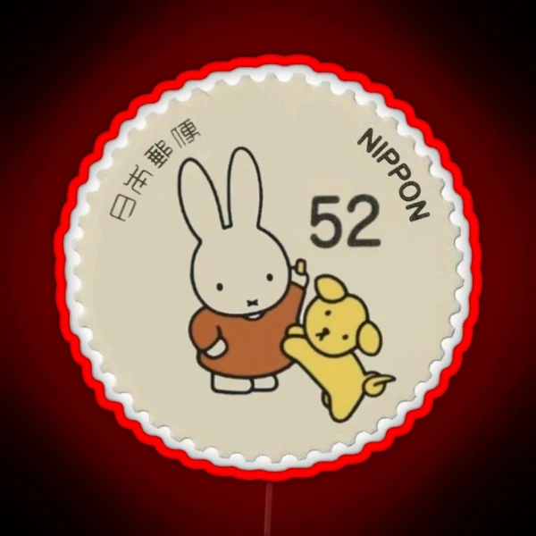 Miffy Stamp RGB Neon Sign