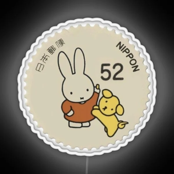 Miffy Stamp RGB Neon Sign