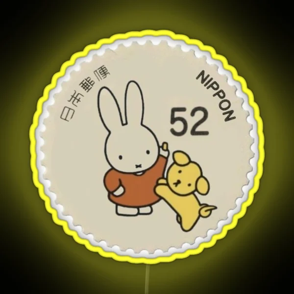 Miffy Stamp RGB Neon Sign