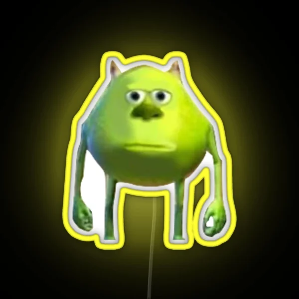 Mike Wazowski Meme RGB Neon Sign