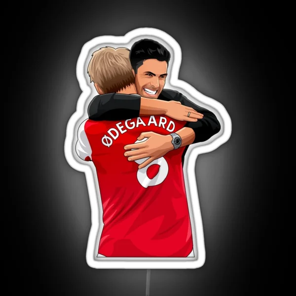 Mikel Arteta And Martin Odegaard Arsenal RGB Neon Sign