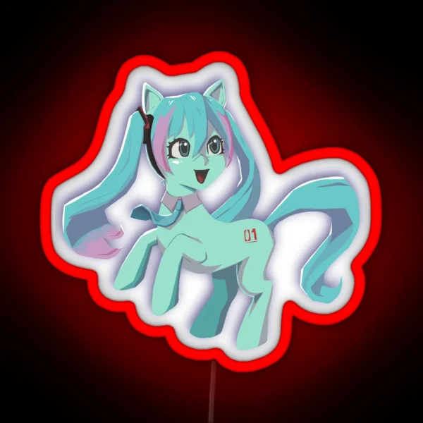 Miku Pony RGB Neon Sign