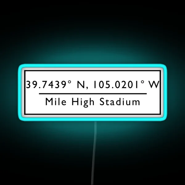 Mile High Stadium RGB Neon Sign