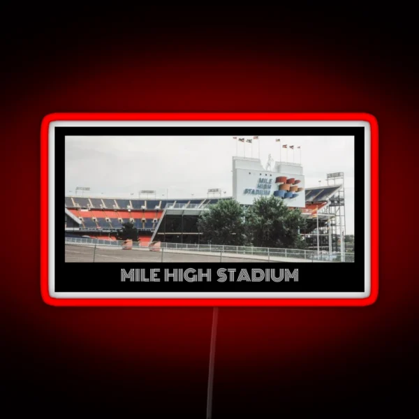 Mile High Stadium RGB Neon Sign