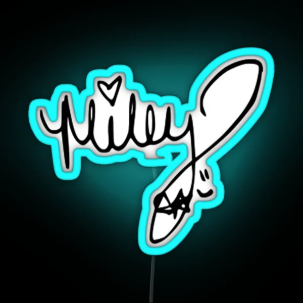 Miley Cyrus Autograph RGB Neon Sign