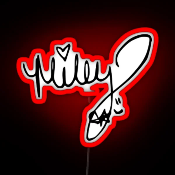 Miley Cyrus Autograph RGB Neon Sign