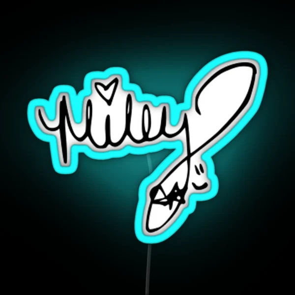 Miley Cyrus Autograph RGB Neon Sign