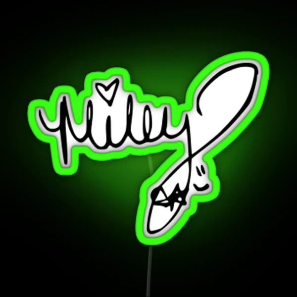 Miley Cyrus Autograph RGB Neon Sign