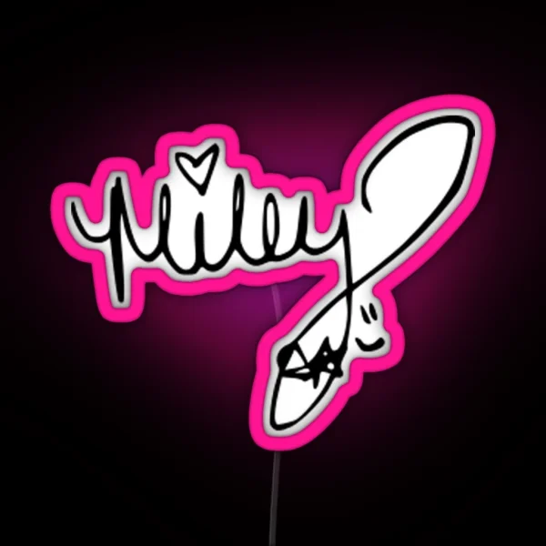 Miley Cyrus Autograph RGB Neon Sign