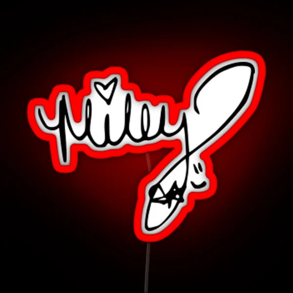 Miley Cyrus Autograph RGB Neon Sign