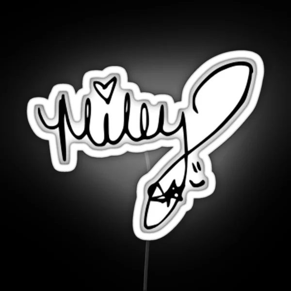 Miley Cyrus Autograph RGB Neon Sign