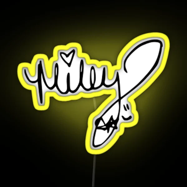 Miley Cyrus Autograph RGB Neon Sign