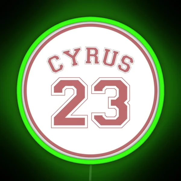 Miley Cyrus Baseball RGB Neon Sign
