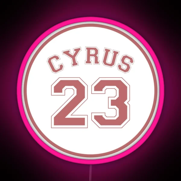 Miley Cyrus Baseball RGB Neon Sign