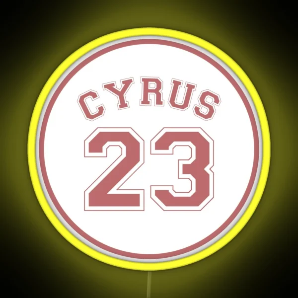 Miley Cyrus Baseball RGB Neon Sign