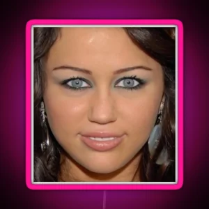 Miley Cyrus Meme Eyes RGB Neon Sign