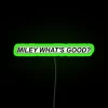Vibrant What's Good Sign with Bright Colorful Rainbow Neon Lighting