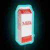 Vintage milk carton design RGB neon bar sign decoration lighting