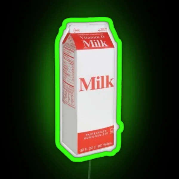 Milk Carton RGB Neon Sign