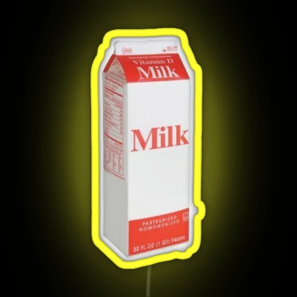 Milk Carton RGB Neon Sign