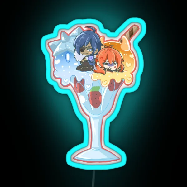 Milk Cream And Strawberry RGB Neon Sign