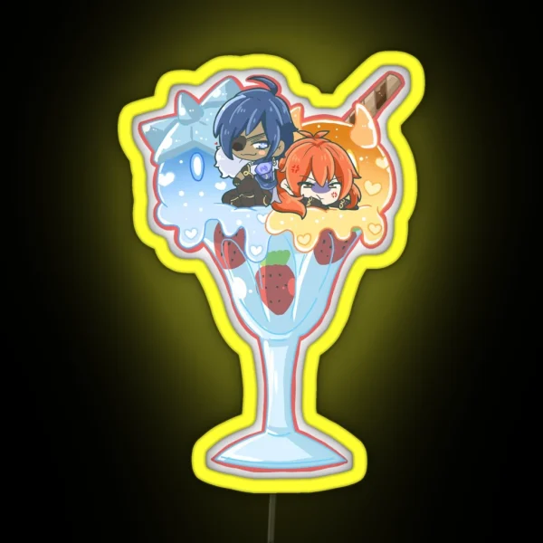 Milk Cream And Strawberry RGB Neon Sign