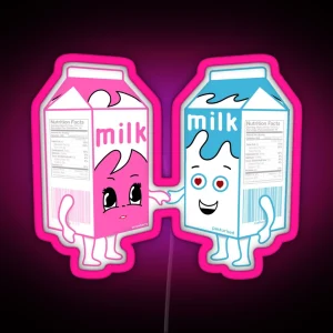 Milk Love RGB Neon Sign