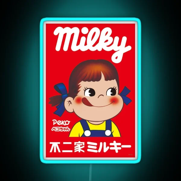 Milky Peko Chan RGB Neon Sign