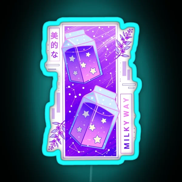 Milky Way Drinks RGB Neon Sign