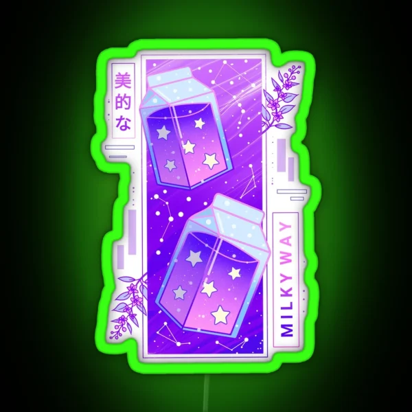 Milky Way Drinks RGB Neon Sign