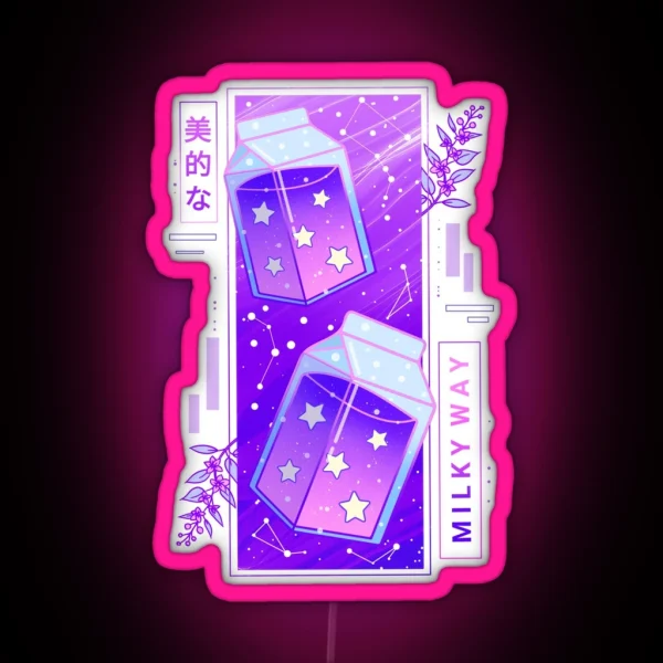 Milky Way Drinks RGB Neon Sign