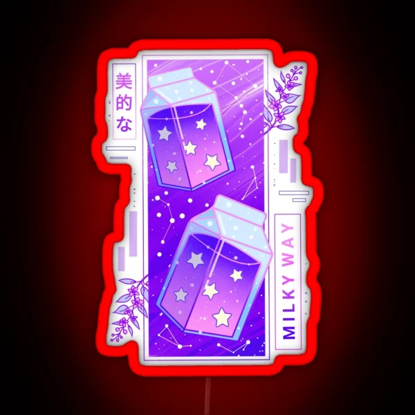 Milky Way Drinks RGB Neon Sign