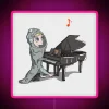 Customizable color-changing Millions Knives plays Piano LED neon wall art sign