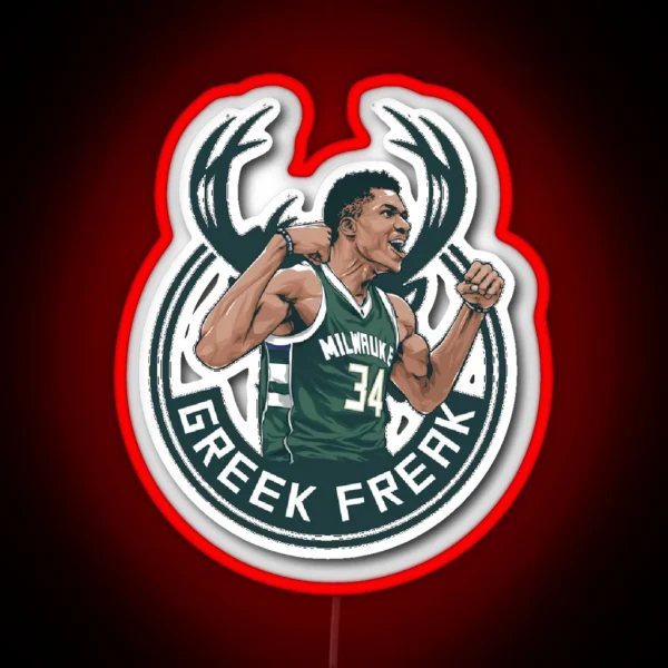 Milwaukee 34 Bucks Greed Freak RGB Neon Sign