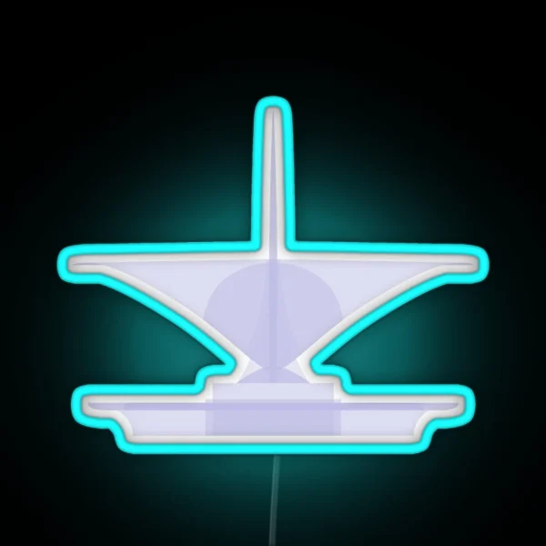 Milwaukee Art Museum Sky Blue RGB Neon Sign