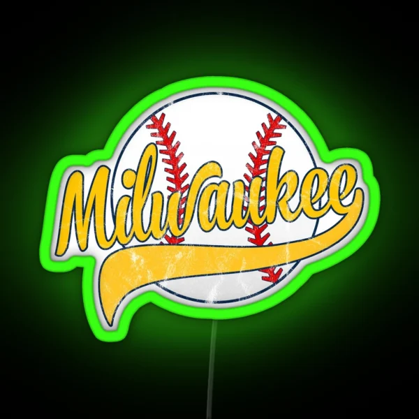 Milwaukee Baseball RGB Neon Sign