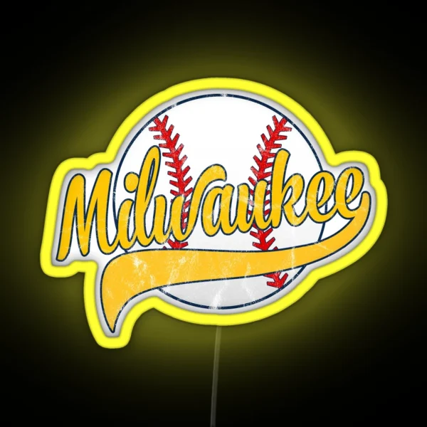 Milwaukee Baseball RGB Neon Sign