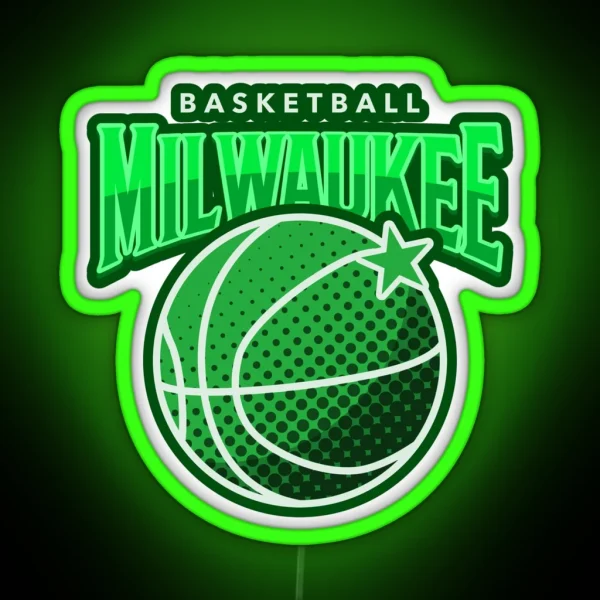 Milwaukee Basketball Bucks RGB Neon Sign