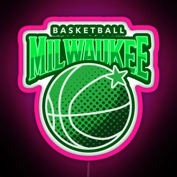 Milwaukee Basketball Bucks RGB Neon Sign