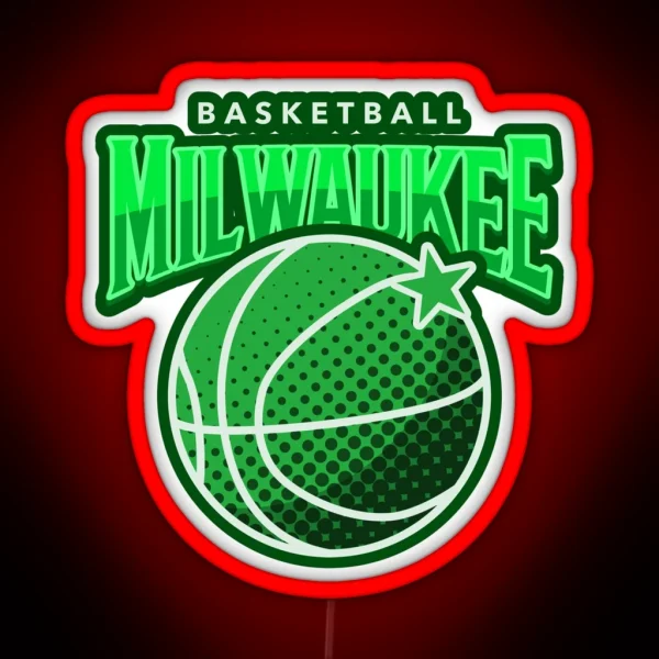 Milwaukee Basketball Bucks RGB Neon Sign